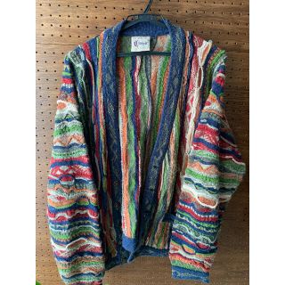 クージー(COOGI)の【希少】レア　芸術　3Dニット　ニット　カーディガン　COOGI 総柄(カーディガン)