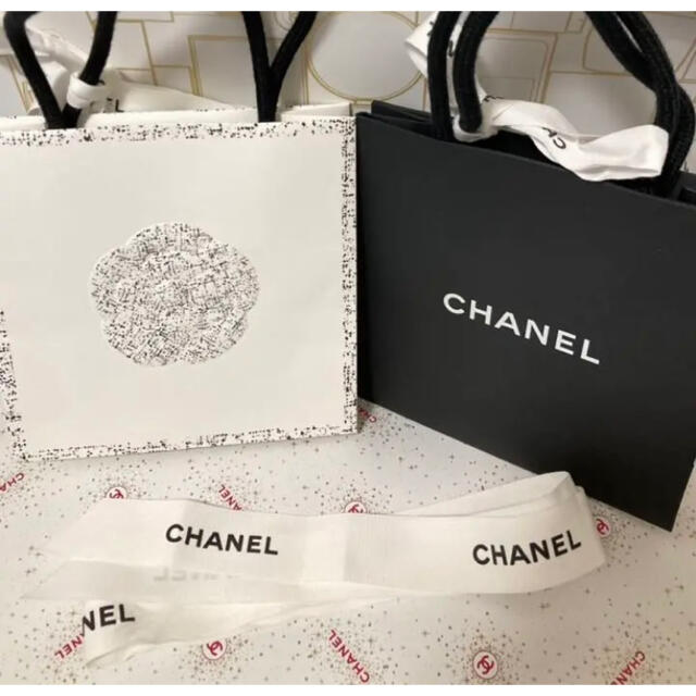 CHANEL(シャネル)のCHANELショッパー2個　リボンカメリア付き レディースのバッグ(ショップ袋)の商品写真