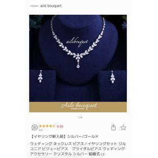 ジルコニアネックレスピアスセット(ネックレス)