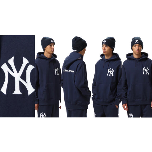 F.C.R.B.(エフシーアールビー)のF.C.RealBristol×MLB スウェットプルオーバーフーディ　NY メンズのトップス(パーカー)の商品写真