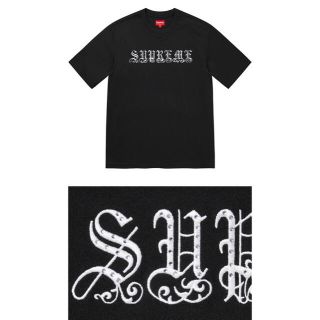 Supreme - supreme old English rhinestone S/S Topの通販 by ame's ...