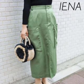 イエナ(IENA)のIENA イエナ  サテン　タイトスカート(ロングスカート)