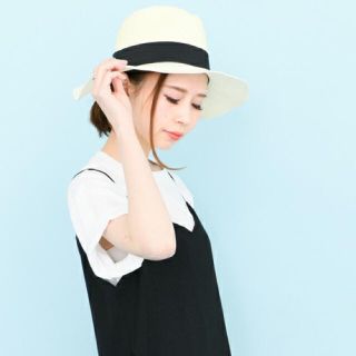 ケービーエフ(KBF)の【新品】つば広ストローHAT(KBF)(麦わら帽子/ストローハット)