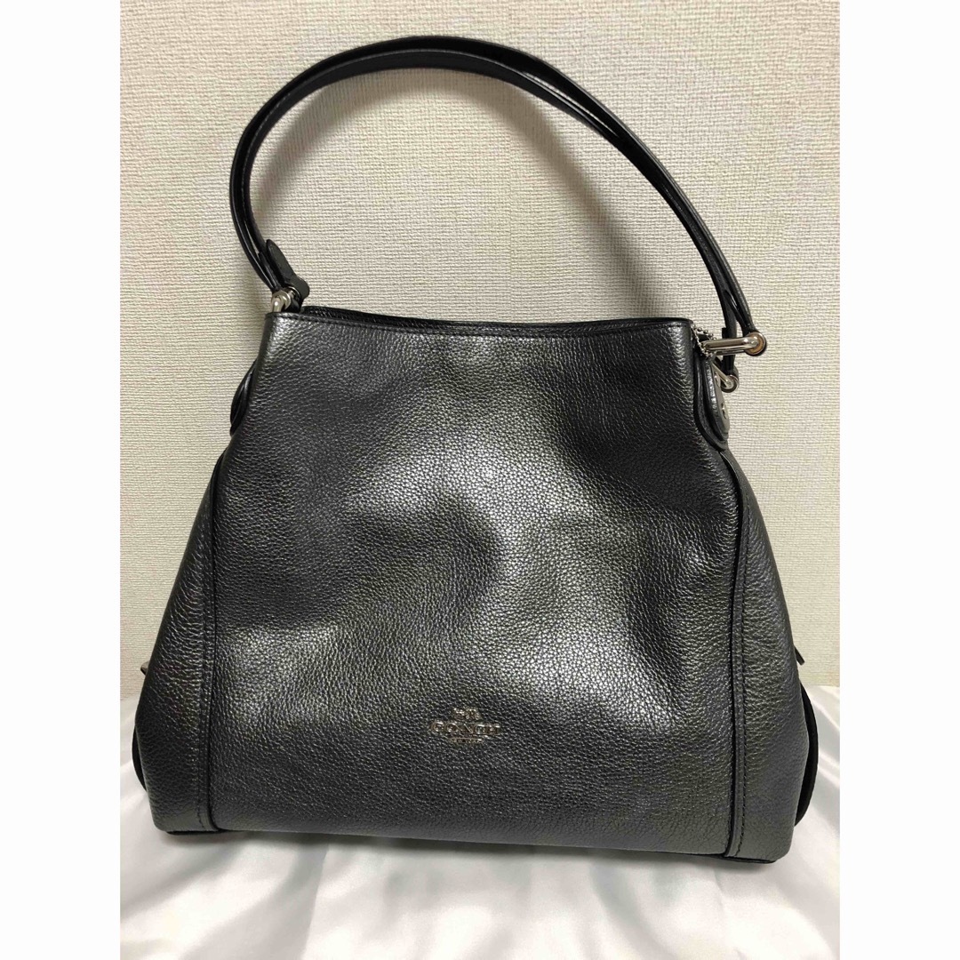 COACH  イーディーショルダーバッグ31  メタリックレザー