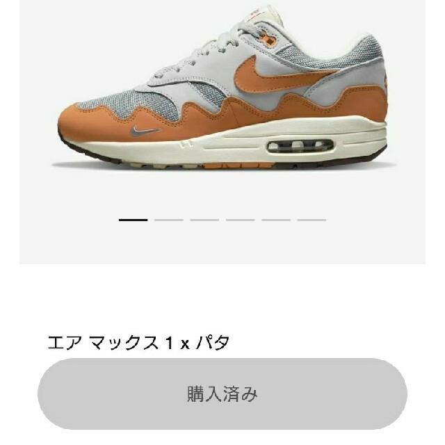 NIKE(ナイキ)のNIKE Air Max 1 x Patta “Monarch” 26cm メンズの靴/シューズ(スニーカー)の商品写真