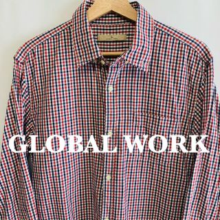 グローバルワーク(GLOBAL WORK)のメンズ　カジュアルチェックシャツ　美品　サイズL  グローバルワーク　即日発送(シャツ)