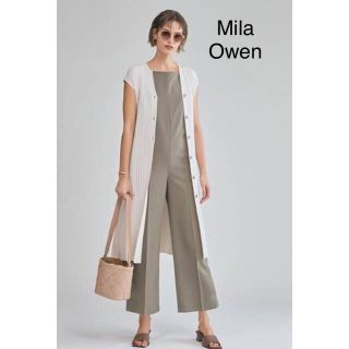 Mila Owen  ロングジレ ロングベスト ライトグレー フリーサイズ