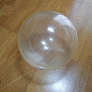 【美品】ジムニク GYMNIC バランスボール オプティボール 55cm 透明(エクササイズ用品)