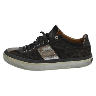 ジミーチュウ(JIMMY CHOO)のJIMMY CHOO ジミーチュウ PORTMAN ポートマン レオパードスウェードレースアップローカットスニーカー ブラウン(スニーカー)