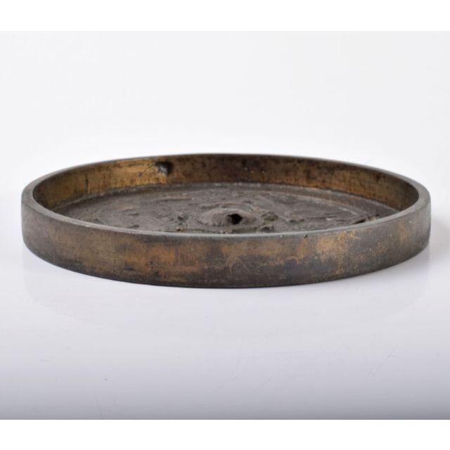 天下一作 古銅 鶴亀松文 銅鏡 古鏡 C R3964 天下一作 古銅 鶴亀松文 銅鏡 古鏡 C R3964