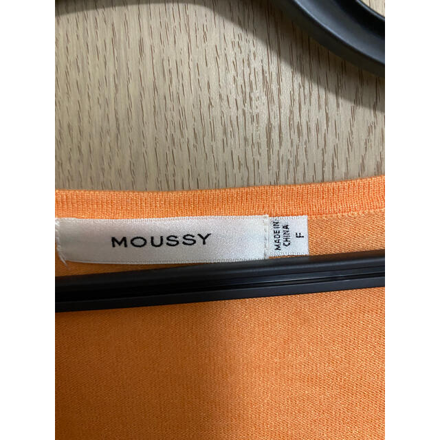 moussy(マウジー)のマウジー　ニット　半袖　オレンジ レディースのトップス(Tシャツ(半袖/袖なし))の商品写真