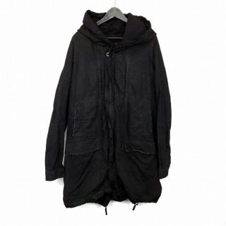 リックオウエンス(Rick Owens)のDRKSHDW オイルコーティング デニムモッズコート ライナー付き(モッズコート)