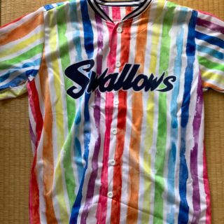 マジェスティック(Majestic)のスワローズ 2021レディースDAYユニホーム（Rainbow Stripe）(記念品/関連グッズ)