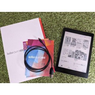 ラクテン(Rakuten)の【美品】楽天 kobo aura one（ケース付き）(電子ブックリーダー)