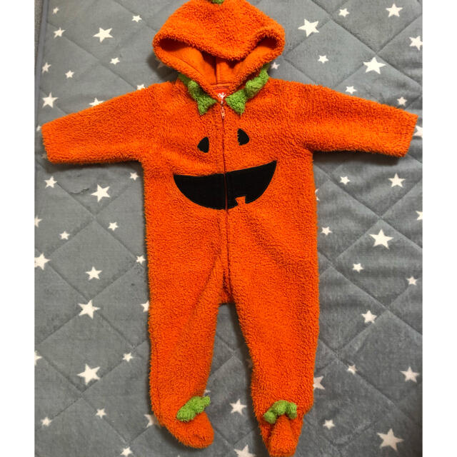 かぼちゃのおばけロンパース キッズ/ベビー/マタニティのベビー服(~85cm)(ロンパース)の商品写真