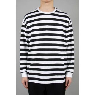 コモリ(COMOLI)のGraphpaper Border L/S Tee サイズ2(Tシャツ/カットソー(七分/長袖))