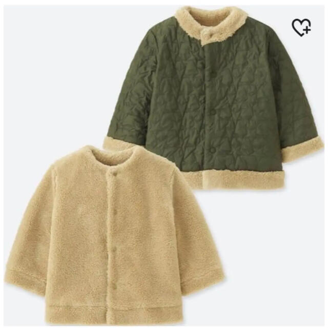 UNIQLO(ユニクロ)の新品未使用✳︎ユニクロ　ボアコート　90cm キッズ/ベビー/マタニティのキッズ服女の子用(90cm~)(コート)の商品写真