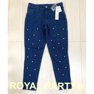 ロイヤルパーティー(ROYAL PARTY)の《新品タグ付き❁ROYAL PARTY》パール デニム パンツ  スキニー (デニム/ジーンズ)