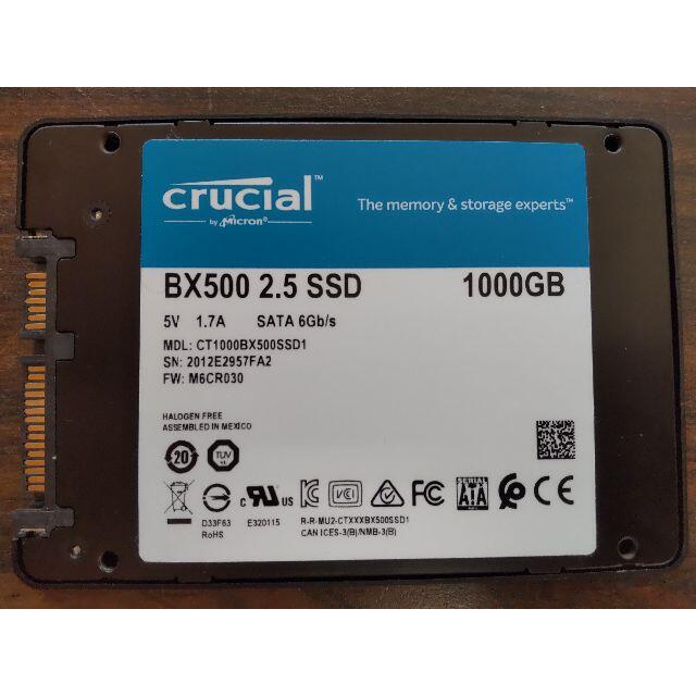 【SSD】Crucial BX500 2.5 SSD 1000GB 1TB