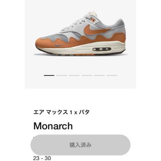 ナイキ(NIKE)のAIRMAX 1 patta エアマックス　パタ 28cm(スニーカー)