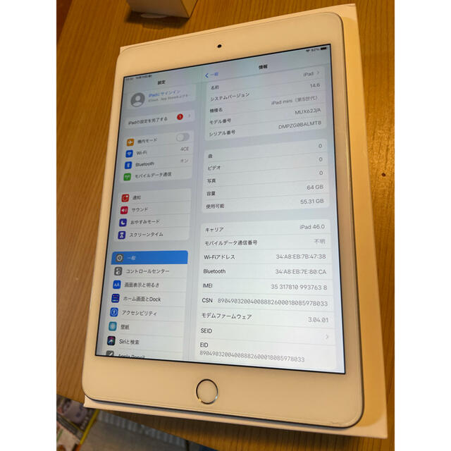 iPad mini 5 セルラー　64GB アップルペンシル付き