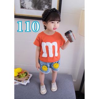 キッズ 110 トップス Tシャツ 男女兼用 夏 秋 半袖 m&ms 韓国子供服(Tシャツ/カットソー)