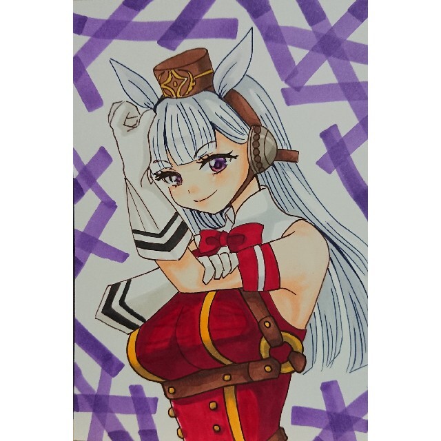 手描き同人イラスト ウマ娘 アナログ原画 コピック ゴールドシップ 水着 限定販売 ゴールドシップ 手描き同人イラスト ウマ娘 アナログ原画 コピック ゴールドシップ 水着 限定販売 ゴールドシップ