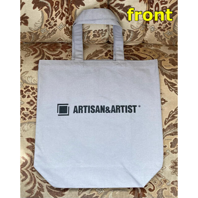 Artisan&Artist(アルティザンアンドアーティスト)の未使用 ARTISAN & ARTIST トートバッグ ライトグレー 大きめ レディースのバッグ(トートバッグ)の商品写真