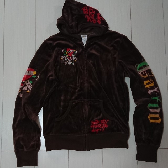 Ed Hardy(エドハーディー)のエド・ハーディー ベロアパーカー レディースのトップス(パーカー)の商品写真