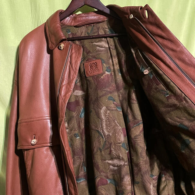 LOEWE - 【美品】old loewe ロエベ レザーブルゾン ブラウンの通販 by ... 【美品】old loewe ロエベ レザーブルゾン ブラウン