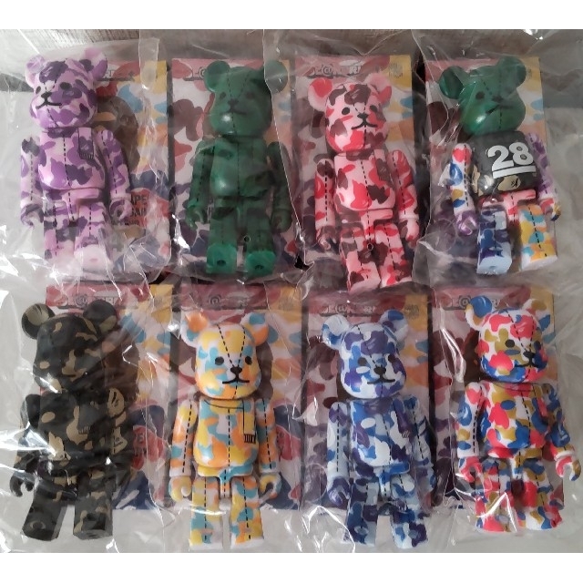 新品 A  BATHING APE BE@RBRICK BAPE CAMO#4全8種類8体コンプリート状態