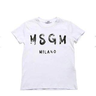 エムエスジイエム(MSGM)のmsgm キッズ　定番　Tシャツ　ホワイト　4歳(Tシャツ/カットソー)