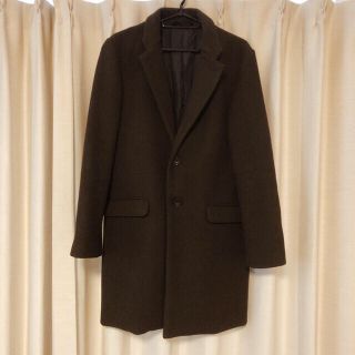 テットオム(TETE HOMME)の【最終値下げ】濃緑チェスターコートM　tete homme black on(チェスターコート)