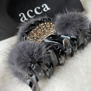 acca - 新品☆ ACCA ミンクファークリップ スワロフスキー ファー