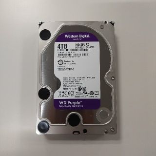 4TB 3.5インチHDD SATA ウエスタンデジタル WD40PURZ(PCパーツ)