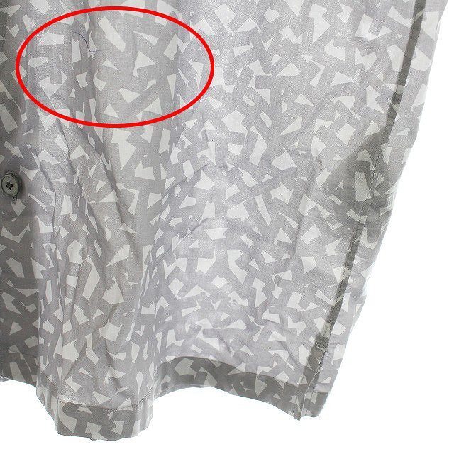 theory(セオリー)のセオリー シャツ 半袖 柄 コットン M グレー メンズのトップス(シャツ)の商品写真