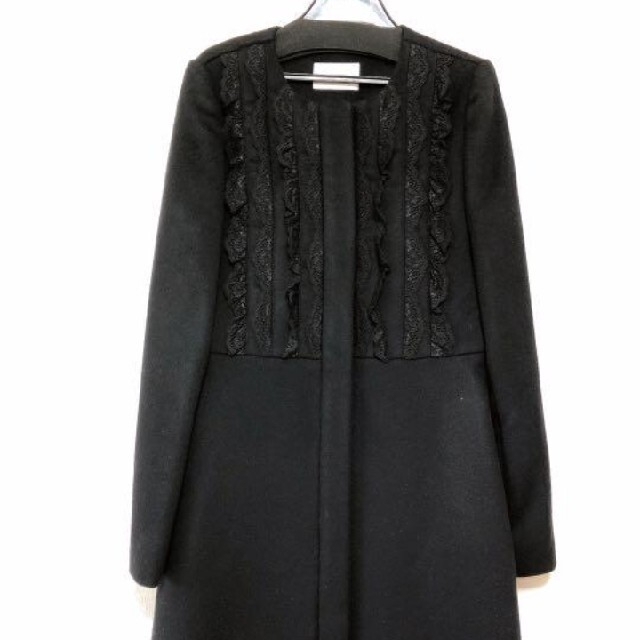 ☆新品タグ付☆64900円☆アベニールエトワール☆フリルコート☆黒