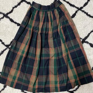 ダブルクローゼット(w closet)の［ぽどさん専用］W CLOSET チェック ロングスカート ベージュ (ロングスカート)