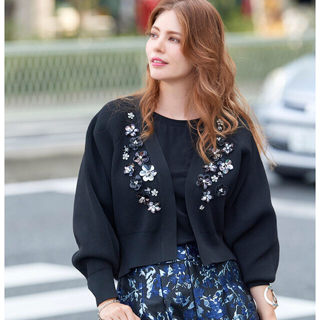 chesty×the hany ルーズフラワーカーディガン black | www.innoveering.net
