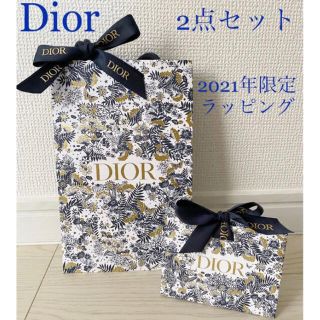 ディオール(Dior)の【新品未使用】ディオール  限定 ショッパー クリスマス　紙袋 ラッピング(ラッピング/包装)