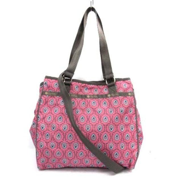 LeSportsac(レスポートサック)のレスポートサック ハンドバッグ ショルダーバッグ 茶 ピンク レディースのバッグ(ショルダーバッグ)の商品写真