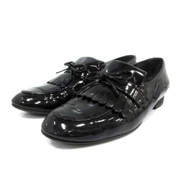 DIANA(ダイアナ)のダイアナ キルトパテントシューズ エナメル リボン 24.5cm 黒 レディースの靴/シューズ(その他)の商品写真
