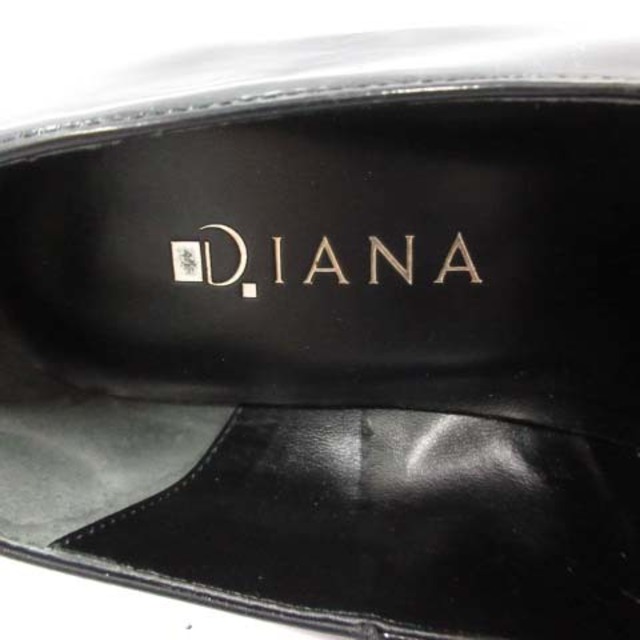 DIANA(ダイアナ)のダイアナ キルトパテントシューズ エナメル リボン 24.5cm 黒 レディースの靴/シューズ(その他)の商品写真