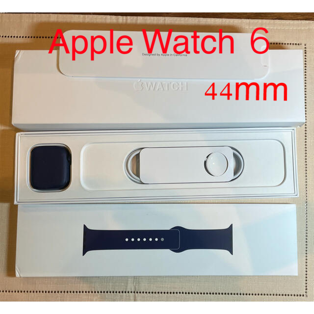 メンズApple Watch Series 6 ブルーアルミニウム GPS 44mm