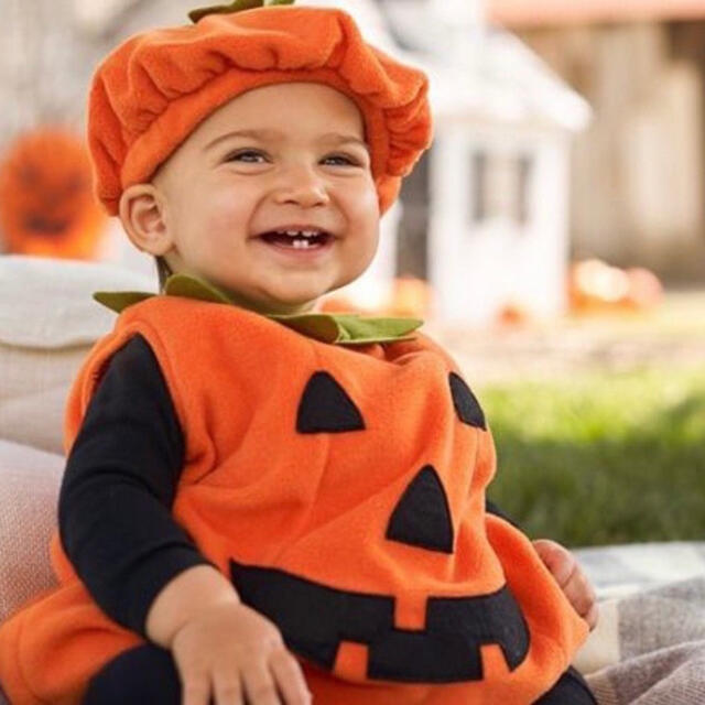 国内送料無料国内送料無料ハロウィン かぼちゃ コスプレ キッズ コスチューム かわいい 90 110 衣装 