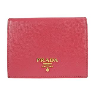 プラダ(PRADA)のPRADA プラダ  財布 二つ折り財布 1M0204   サフィアーノレザー ピンク ゴールド金具  ロゴ 【本物保証】(財布)