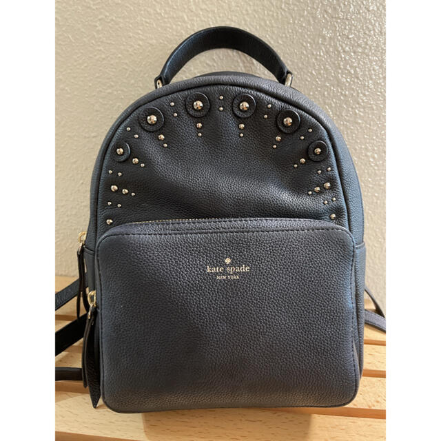 kate spade new york   ケイトスペード レザー スタッズ リュックの