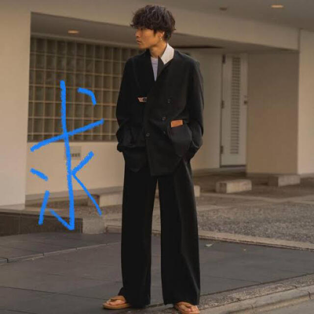 sunsea SNM BLUE2 WIDE STRAIGHT PANTS - スラックス