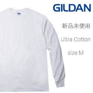 ギルタン(GILDAN)の新品未使用 ギルダン ウルトラコットン 6oz 無地 長袖Tシャツ ホワイト M(Tシャツ/カットソー(七分/長袖))