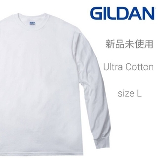 ギルタン(GILDAN)の新品未使用 ギルダン ウルトラコットン 6oz 無地 長袖Tシャツ ホワイト L(Tシャツ/カットソー(七分/長袖))